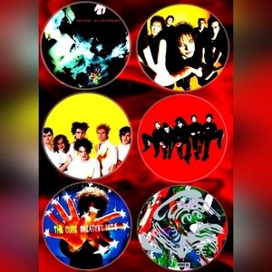 The Cure Button Pin Set Robert Smith 80s New Wave